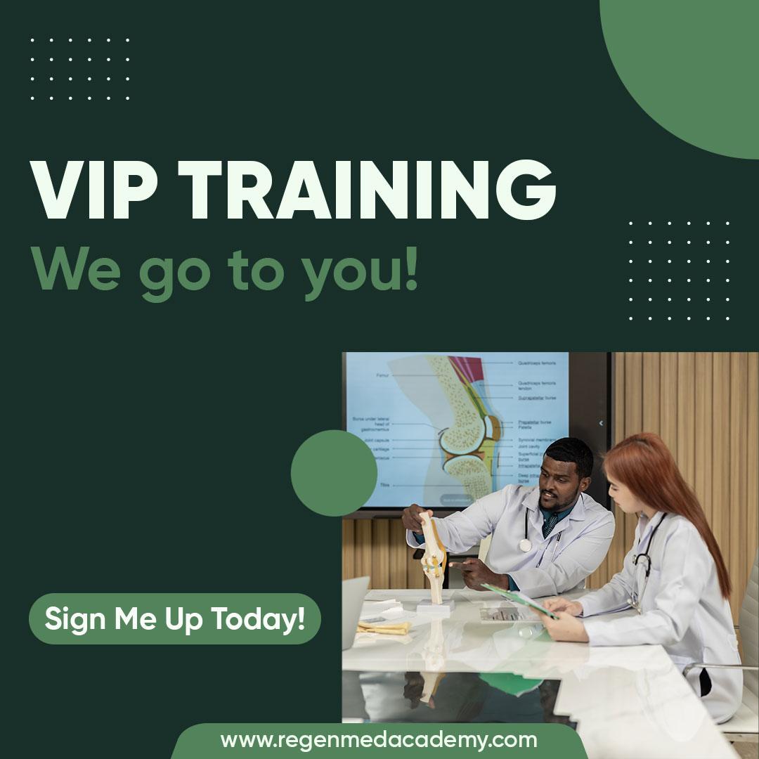 VIP medical training session with instructors demonstrating joint model