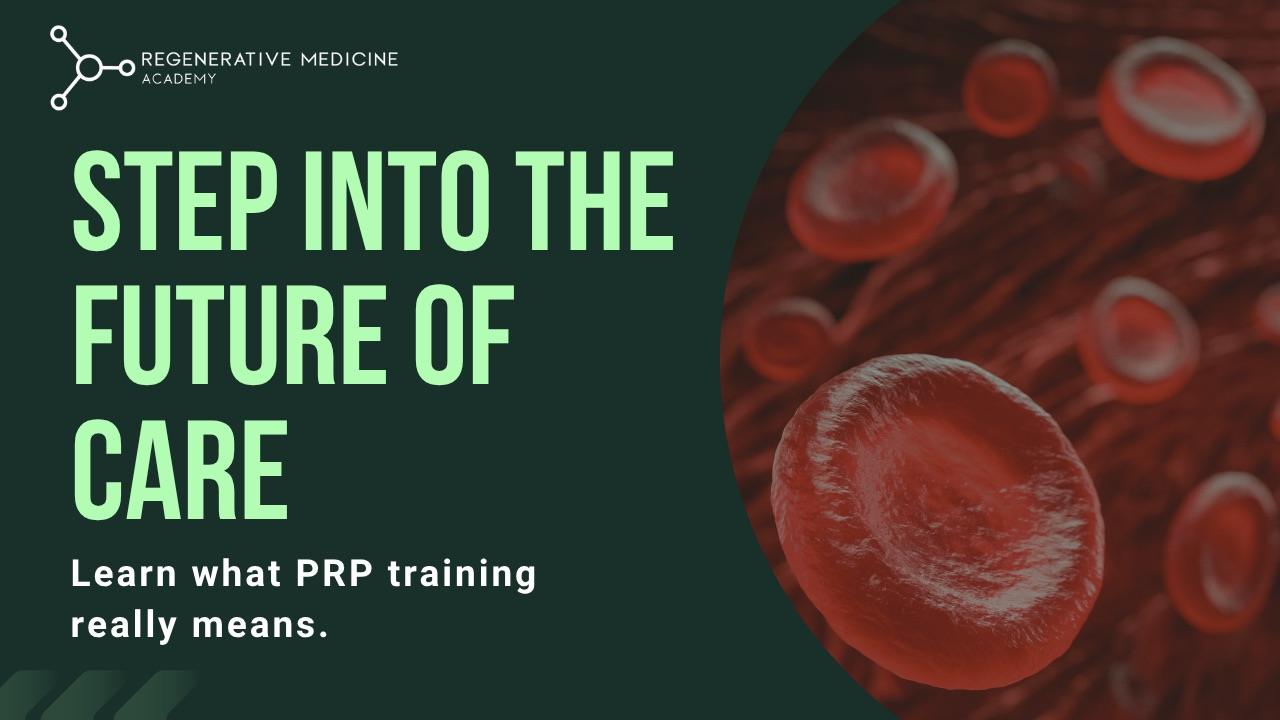 PRP training banner with red blood cell illustration
