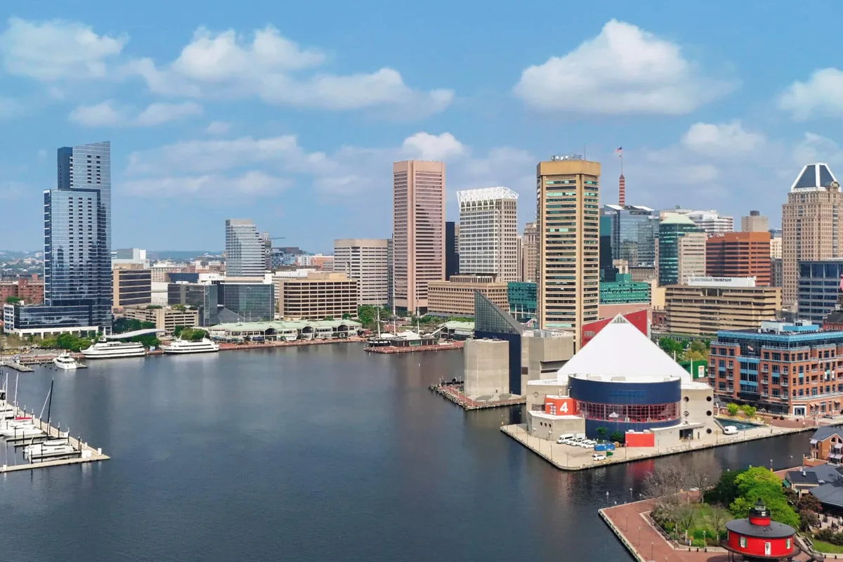 Baltimore's inner harbor and skyline