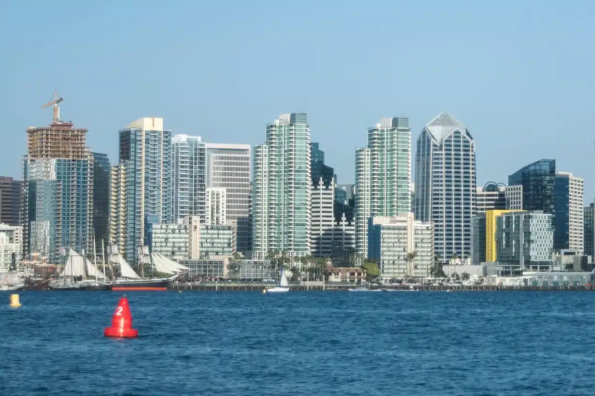 Downtown san diego skyline across the bay